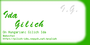 ida gilich business card